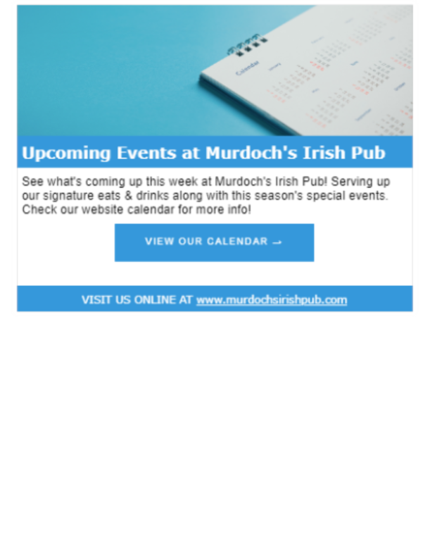 Upcoming Events at Murdoch's Irish Pub