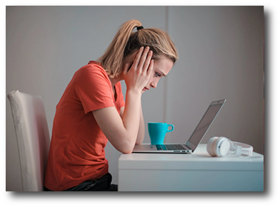 Woman at a computer