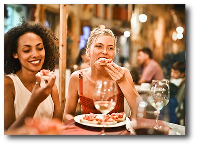 Friends Eating