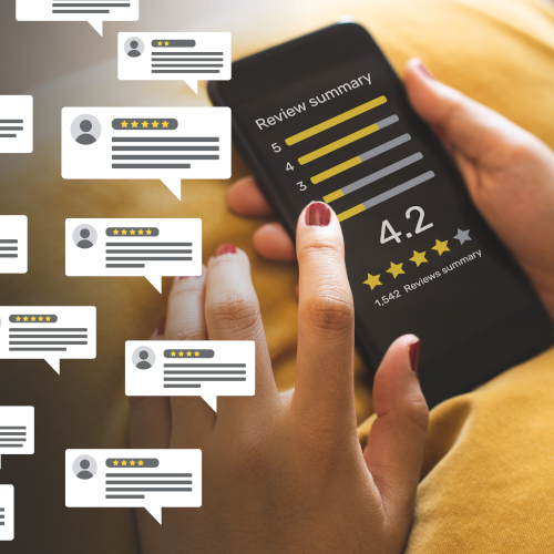 positive review showcase