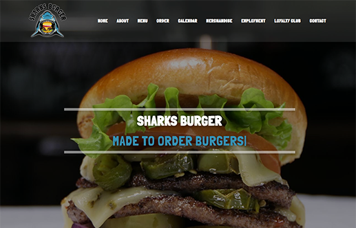 Sharks Burger Website
